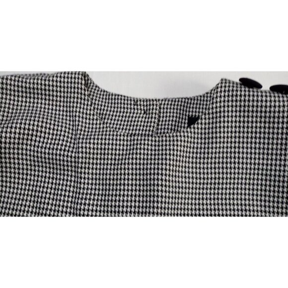 Positive Attitude Womens Plaid Black Short Sleeve Button Back Jacket Top Size 22 - Picture 7 of 14